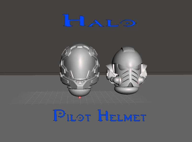 Halo Reach Pilot Helmet - Space Marine Compatible