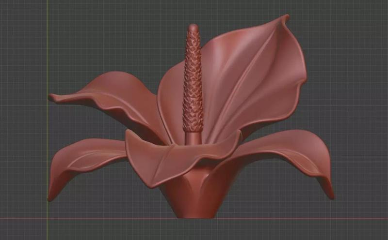 STL jewelry design for the Tang Bird Flower Sculpture
