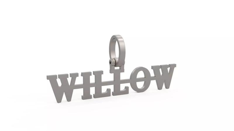 Model 1137 Willow Name Pendant