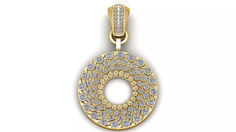 Colgante Redondo de Oro Pendant