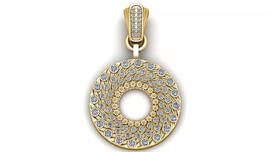 Colgante Redondo de Oro Pendant