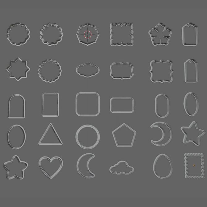 Cortadores de galletas 30 piezas varias figuras basicas, Cookie cutters 30 pieces various figures,