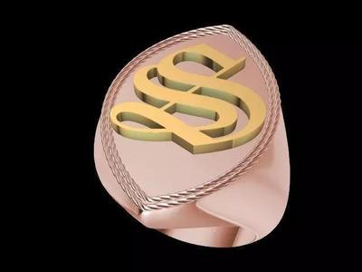s alphabet designer ring stl verified