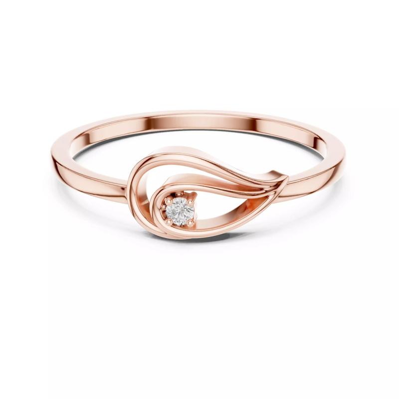 Round Cut Diamond East West Pear Shape Woman Ring 3DM STL Video