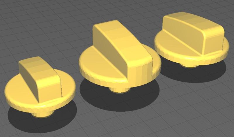 Complete GE-set kitchen knobs