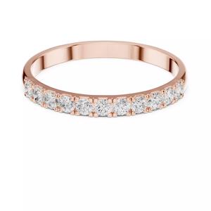 Round Cut Half Eternity Engagement Wedding Band 3DM STL Video