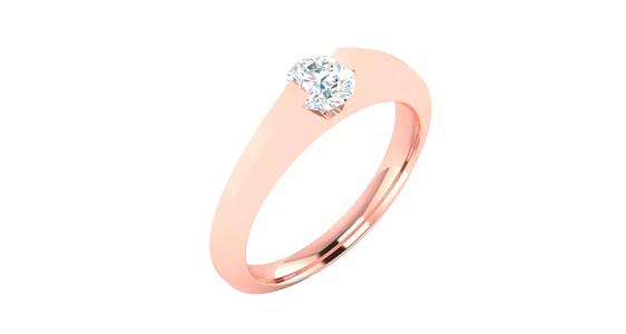 Rose gold -Diamond Ring-  3DM AND STL File - DC LR-0925