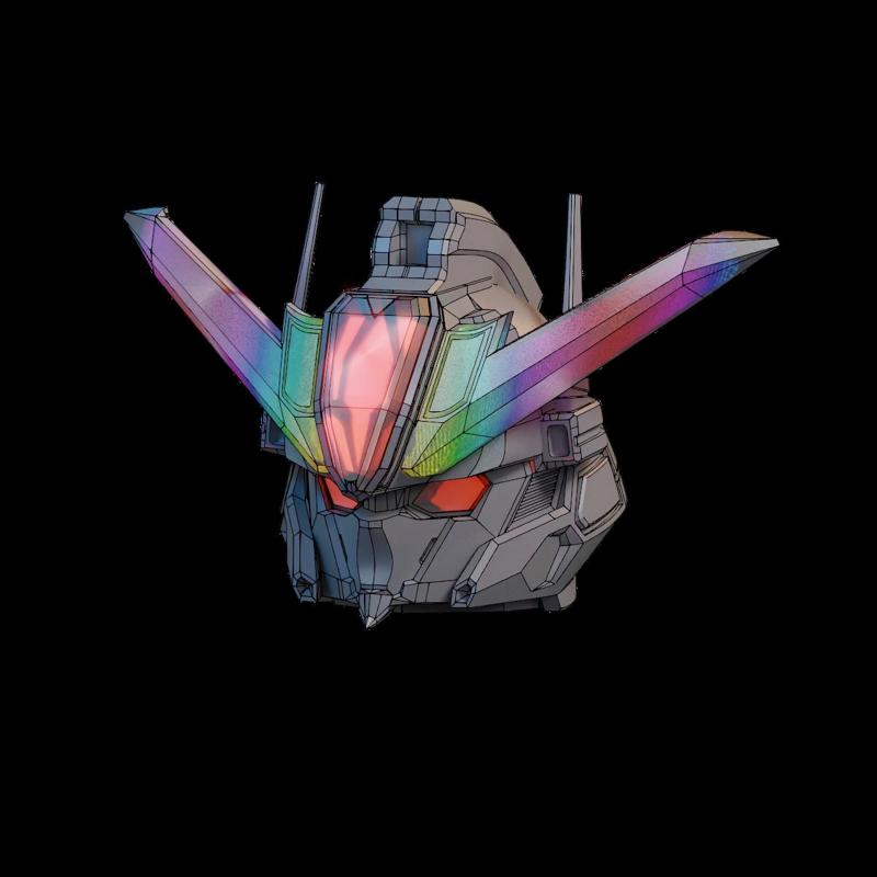 Gundam Calibarn Custom 3D Printable Head Replacement