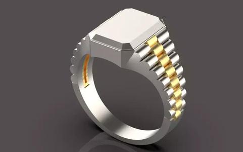 men ring  jewelry Gold  silver