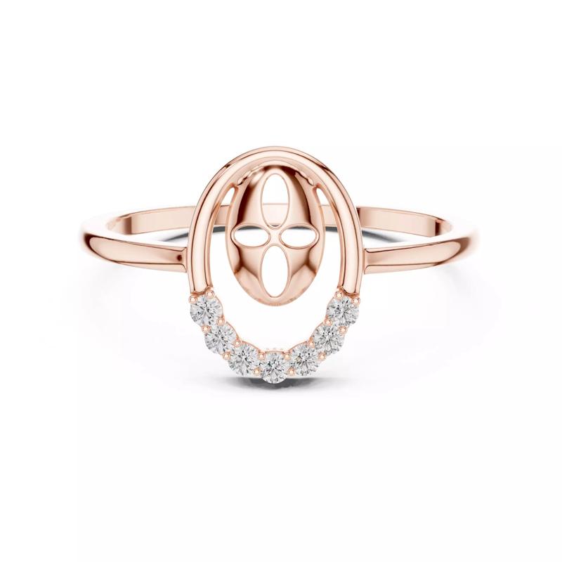 Round Cut Diamond Oval Shape Wedding Ring 3DM STL Video