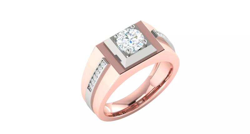 Rose gold -Diamond Ring- 3DM AND STL File  - DC LR-0822