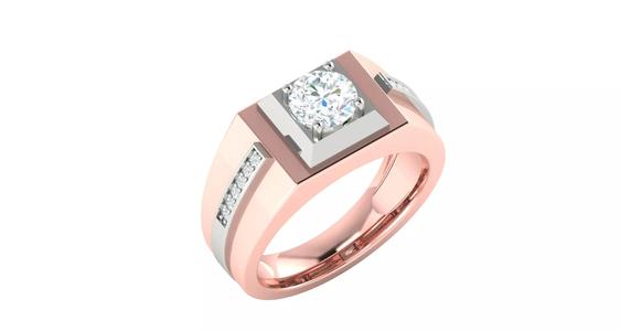 Rose gold -Diamond Ring- 3DM AND STL File  - DC LR-0822