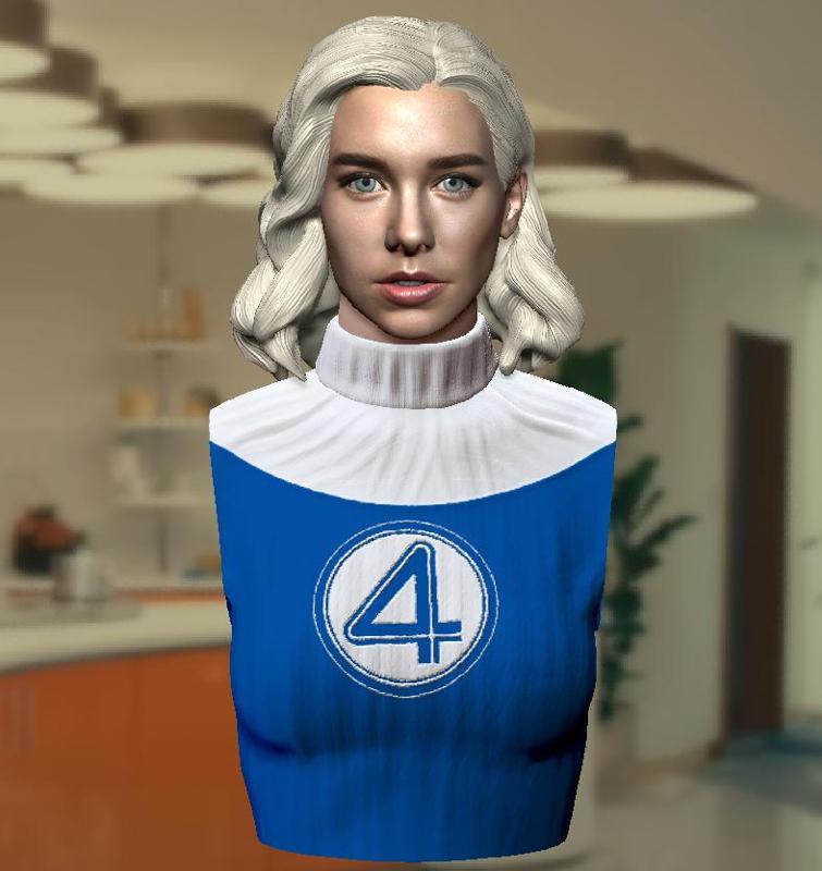 (1/6 1/12)Invisible Woman Susan Storm Vanessa Kirby The Fantastic Four: First Steps (2025) Bust headsculpt