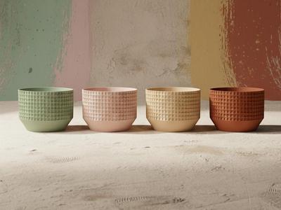 Waffle Pattern Pot