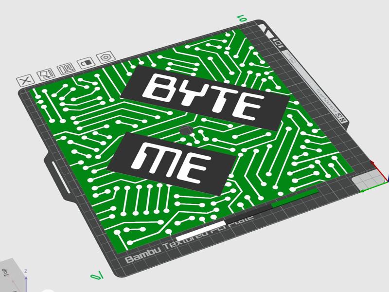 Graduation cap decoration "Byte me"