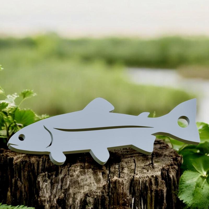rainbow trout / Oncorhynchus mykiss fish 2d keychain / pendant