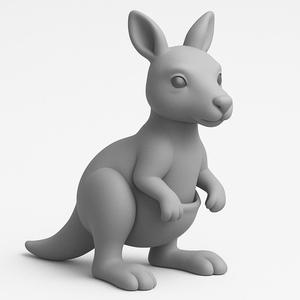 Kangaroo Figurine – STL File for 3D Printing