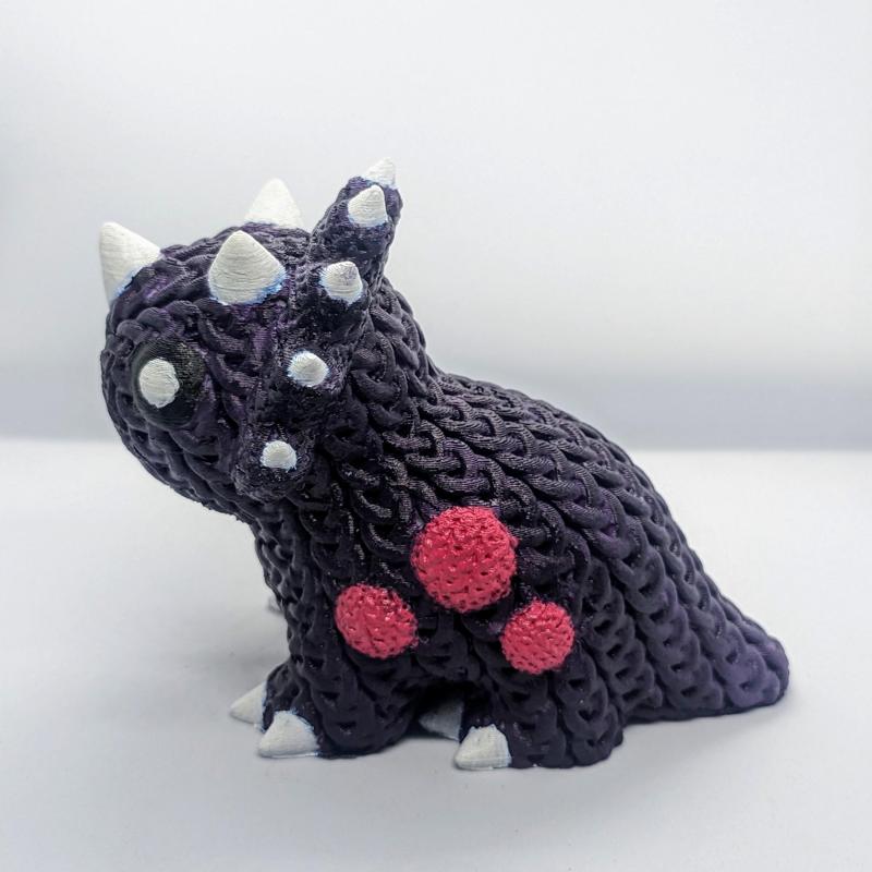 Knitted Triceratops (cute)