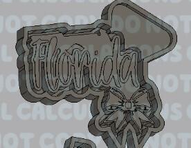 States with Bow Silicone Mold Housing - Florida