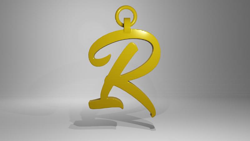 Letter R charm