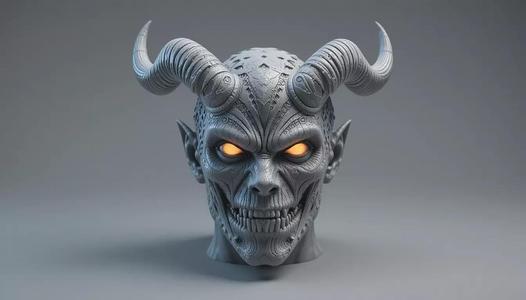 Demon Fantasy Creature Mask 3D Printable Cosplay