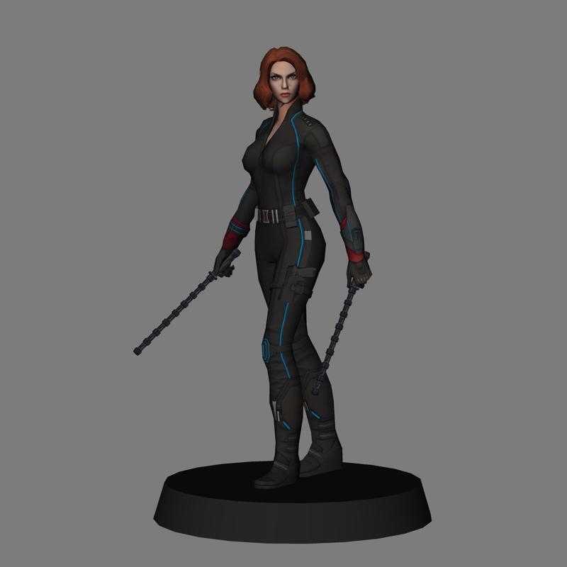 Black Widow - Avengers Age of Ultron low poly 3d print