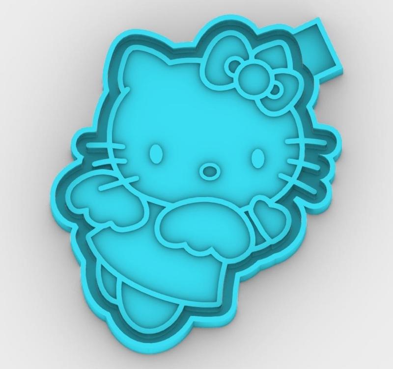 Hello Kitty angel - freshie mold - STL for silicone mold