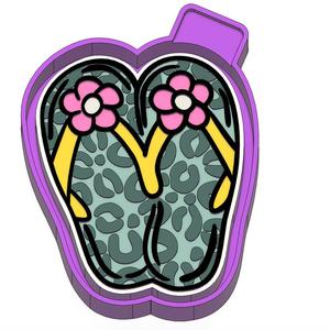Flip Flop Leopard Freshie STL Mold Housing