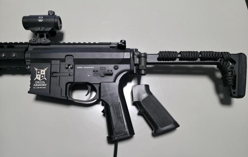 Lower angle pistol grip for Airsoft HPA conversion V2 gearbox