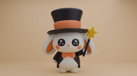 Halloween rabbit figure