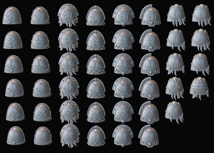 Viking Warrior Shoulder Pads Set Re-Upload