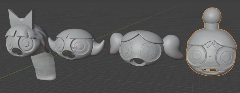 Powerpuff Bluff heads