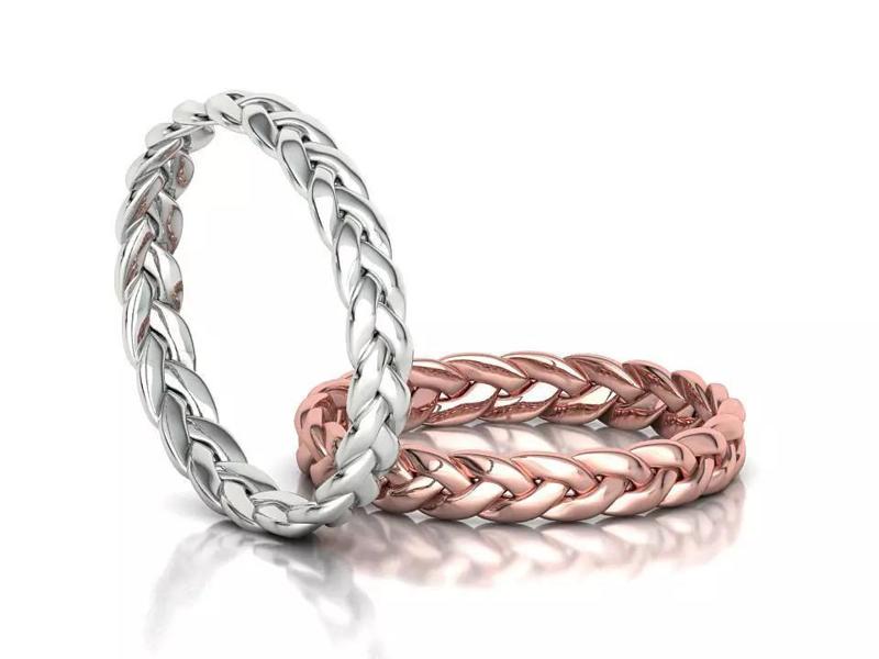 Braided Woven Band Ring Knot Ring  Printable 3dmodel