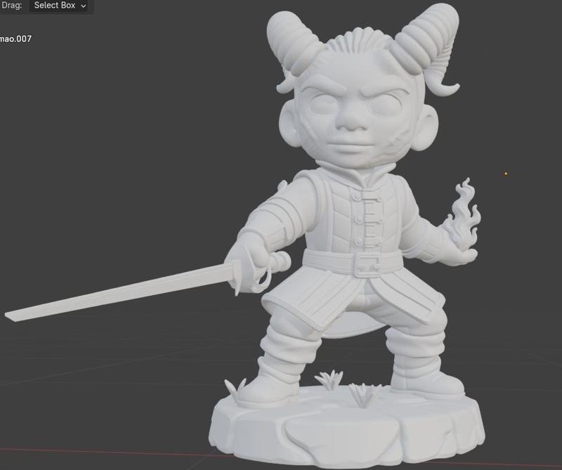 Wyll Chibi - Baldur's Gate 3 - Commercial License