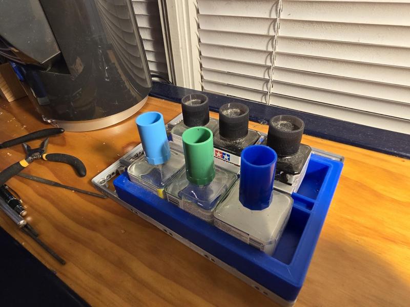 Gridfinity Organizer 3x4x4 for Square Bottles up to 45mm Mr. Hobby, Tamiya