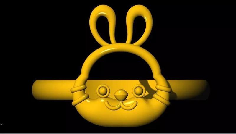 baby rabbit ring 3dm file