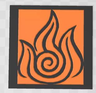 Avatar Fire Nation Symbol Coaster