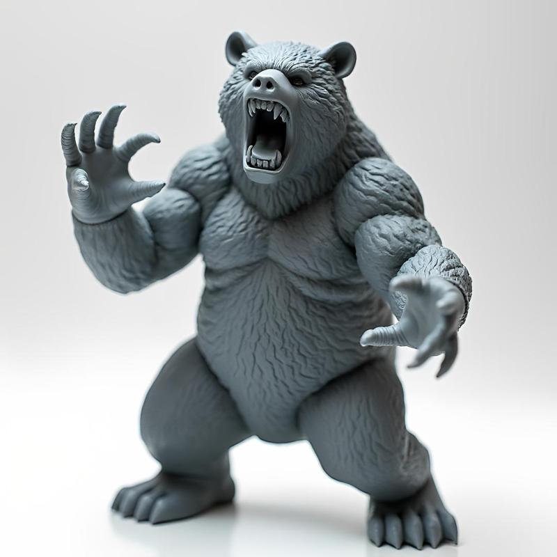 Enraged Cave Bear Miniature (28-32mm)