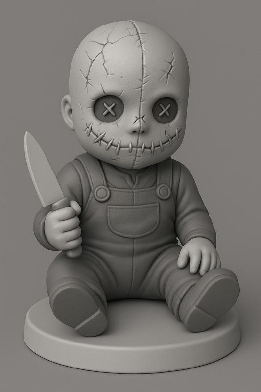Creepy Slasher Baby | Horror Doll STL Figurine | Halloween 3D Print Model