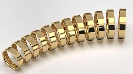 Band Ring for Men print model 3D R0137 W 5mm