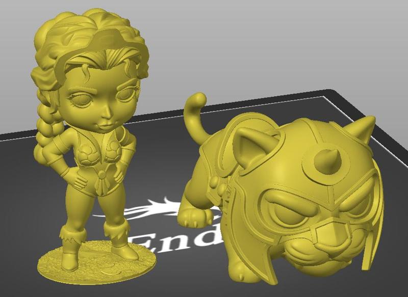 HE-MAN mini figures ( Teela & BattleCat )