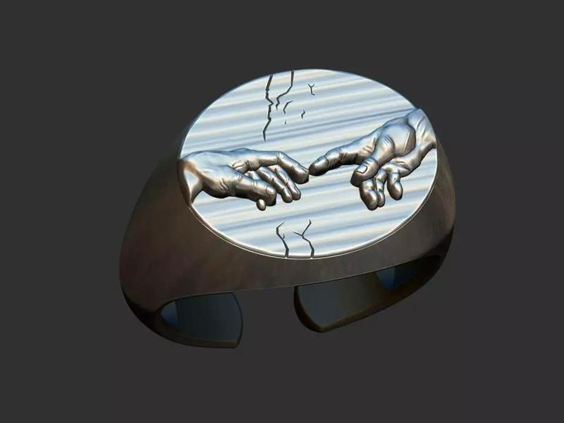 Michelangelo hands ring