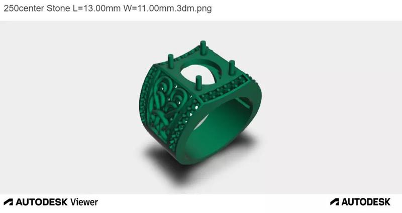 Men Ring with Oval Cut