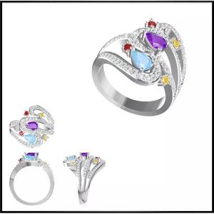JCD Format Minimalist color stone rings 3d jewellery design