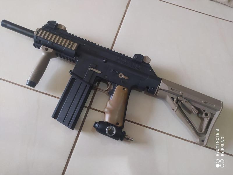 Mag Longo Reto Curvo Para Tm-15 - Bem Justo No Marcador Paintball