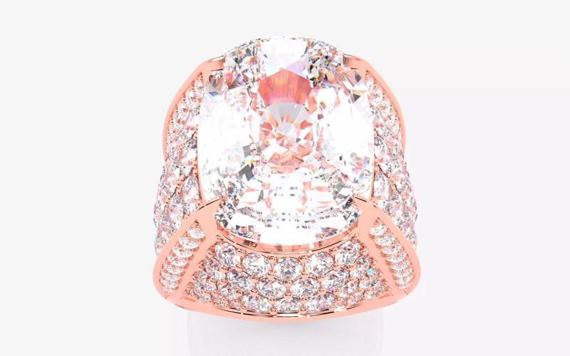 Mens Solitaire Ring 3dm stl renders details
