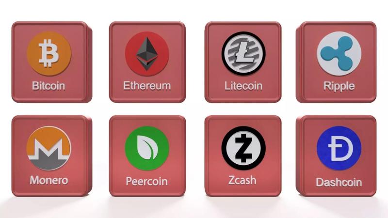 Decorative coin logo set