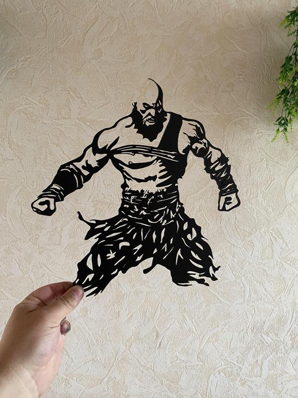 Kratos-God of War-Sihouette 2D