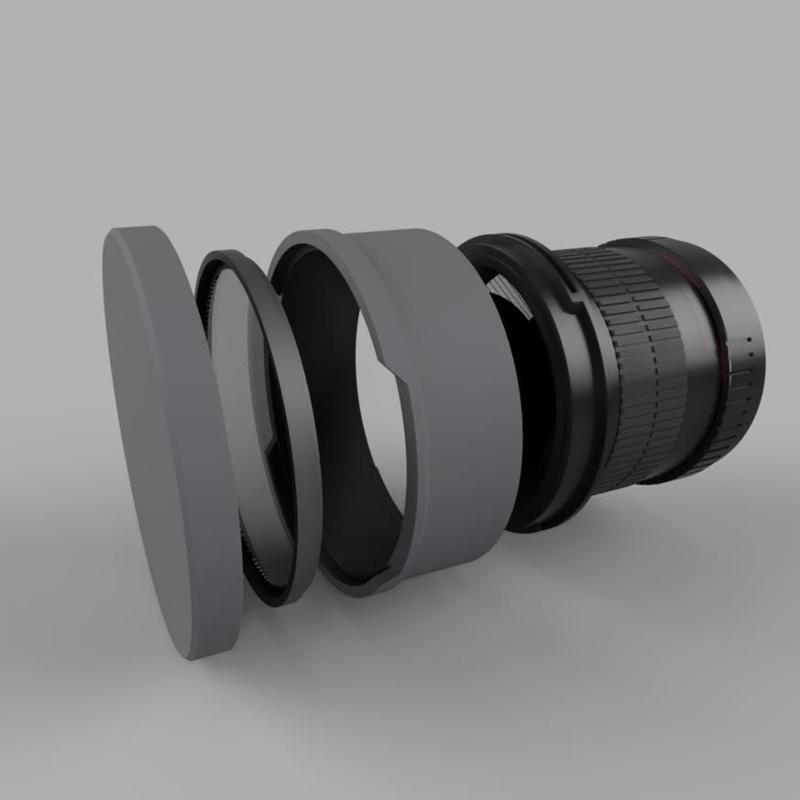 77mm filter mount for Samyang 8mm lens