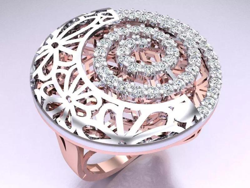 Mesh flower ring - Italian rings - Womens Rings - N6442